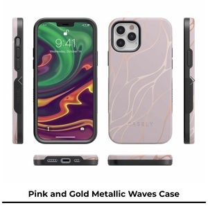 Casely Pink & gold metallic iPhone 12 Pro Max case